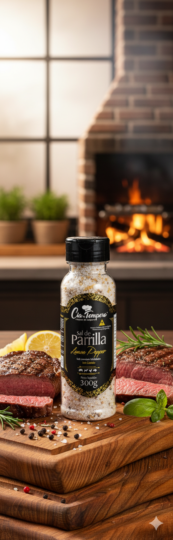 Sal De Parrilla Com Lemon Pepper 300G CIA DO TEMPERO
